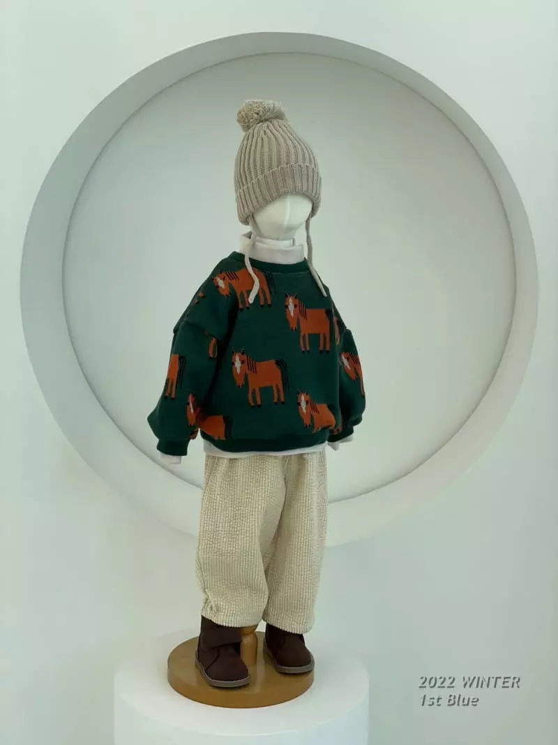 1st Blue - Korean Children Fashion - #Kfashion4kids - Jacquard Tee - 3