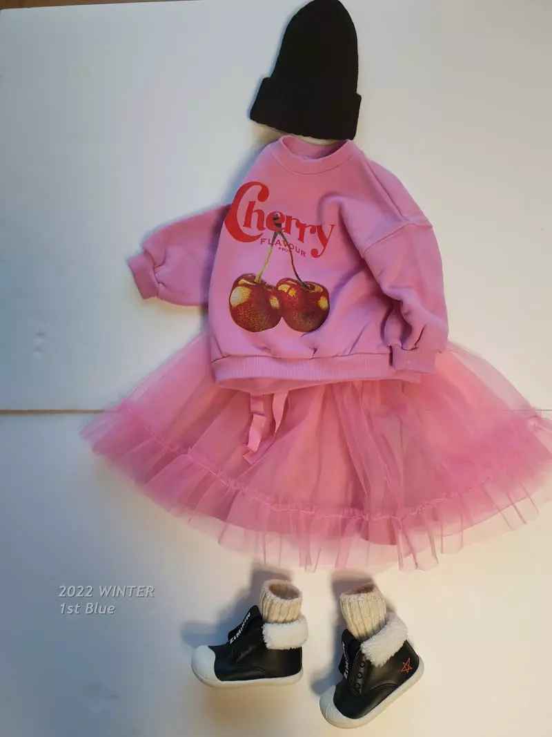 1st Blue - Korean Children Fashion - #kidzfashiontrend - Cherry Sweatshirt - 4