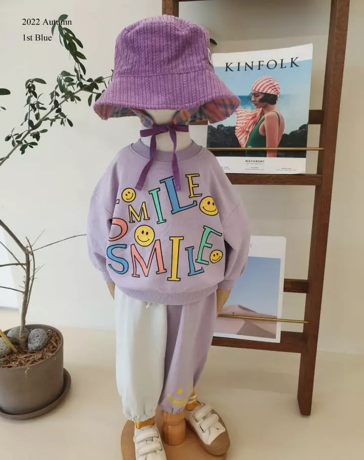 1st Blue - Korean Children Fashion - #childofig - Ogu Smile Pants - 5