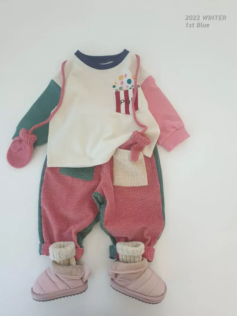 1st Blue - Korean Children Fashion - #stylishchildhood - Color Rib Shorts - 4