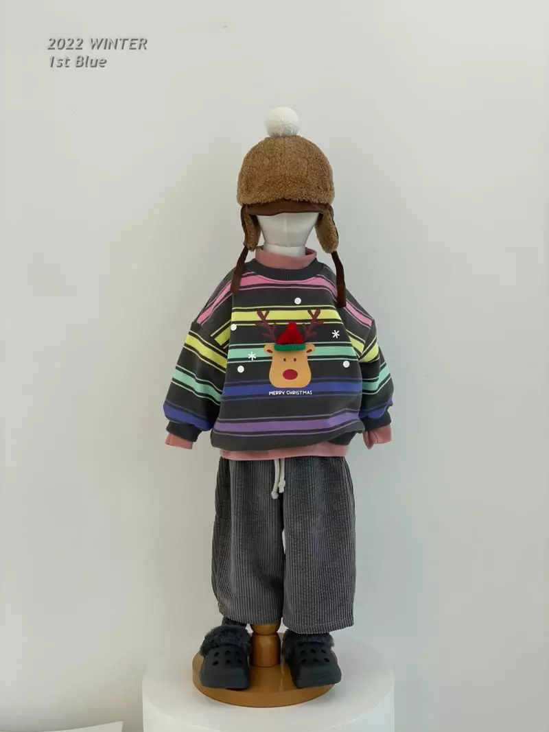 1st Blue - Korean Children Fashion - #childofig - Merry Swearshirt - 2