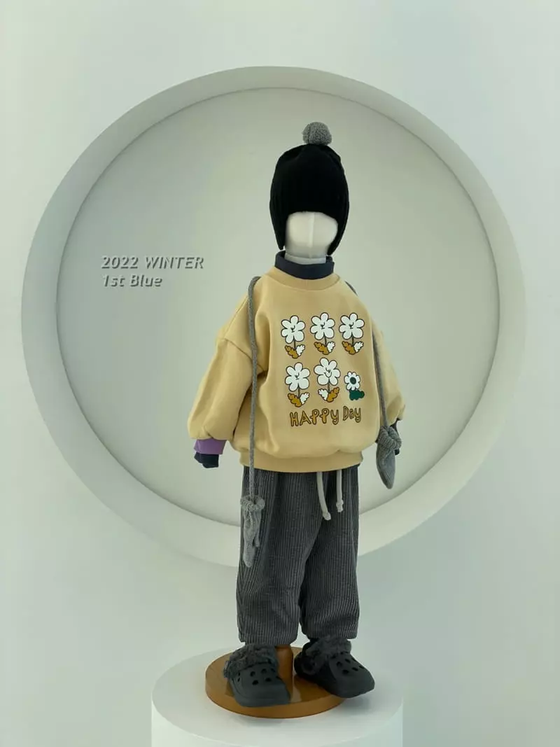 1st Blue - Korean Children Fashion - #childofig - Happy Day Sweatshirt