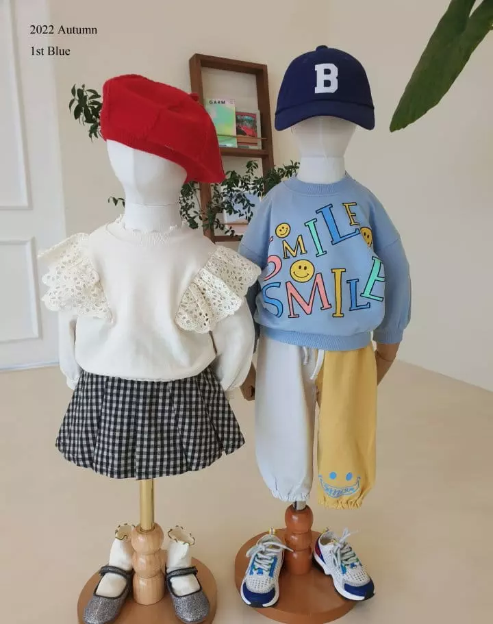 1st Blue - Korean Children Fashion - #childrensboutique - Ogu Smile Tee - 5