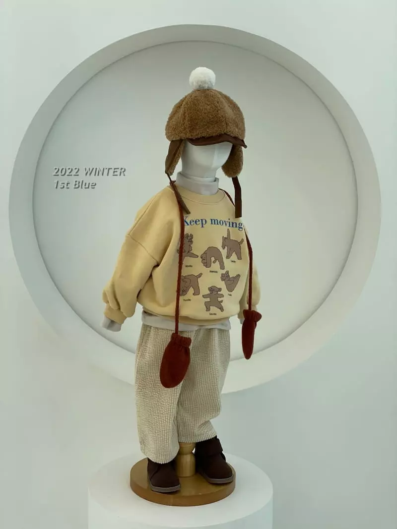 1st Blue - Korean Children Fashion - #childofig - Moving Sweatshirt - 4