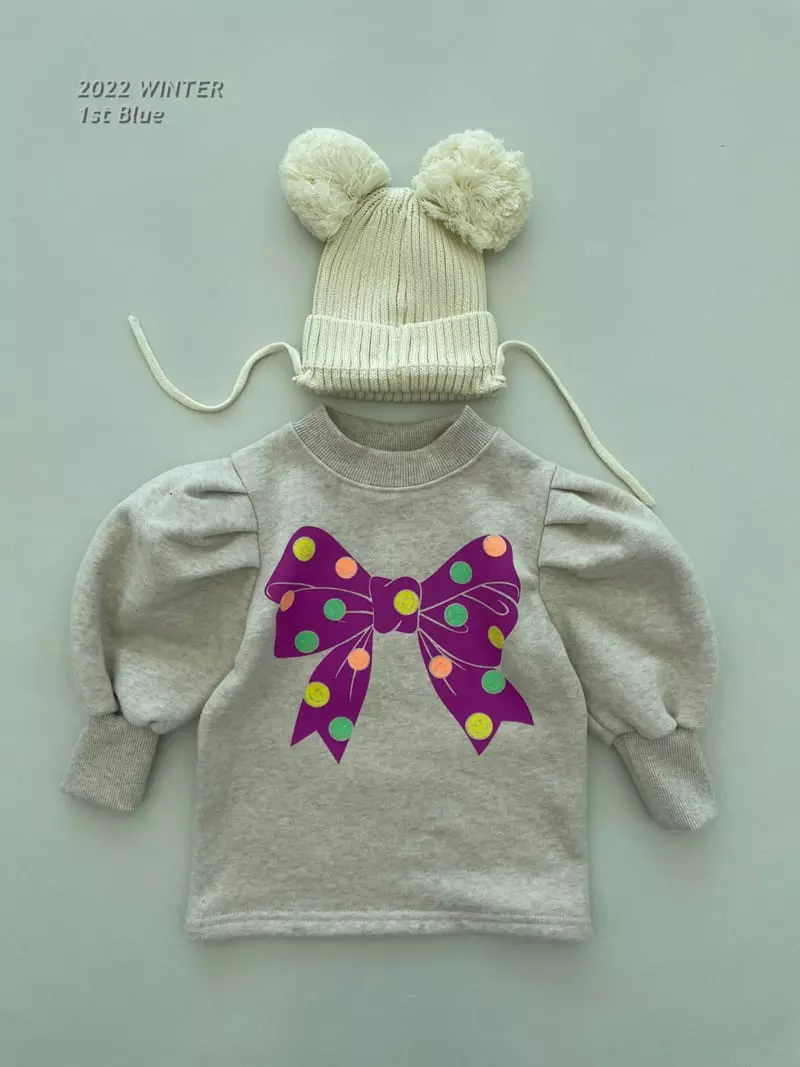1st Blue - Korean Children Fashion - #designkidswear - Ribbon Smile Tee - 3
