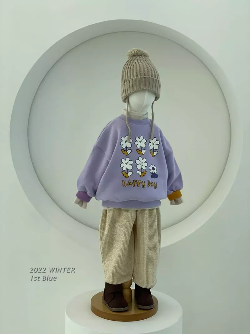 1st Blue - Korean Children Fashion - #designkidswear - Happy Day Sweatshirt - 3