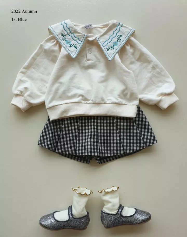 1st Blue - Korean Children Fashion - #discoveringself - Check Skirt - 3