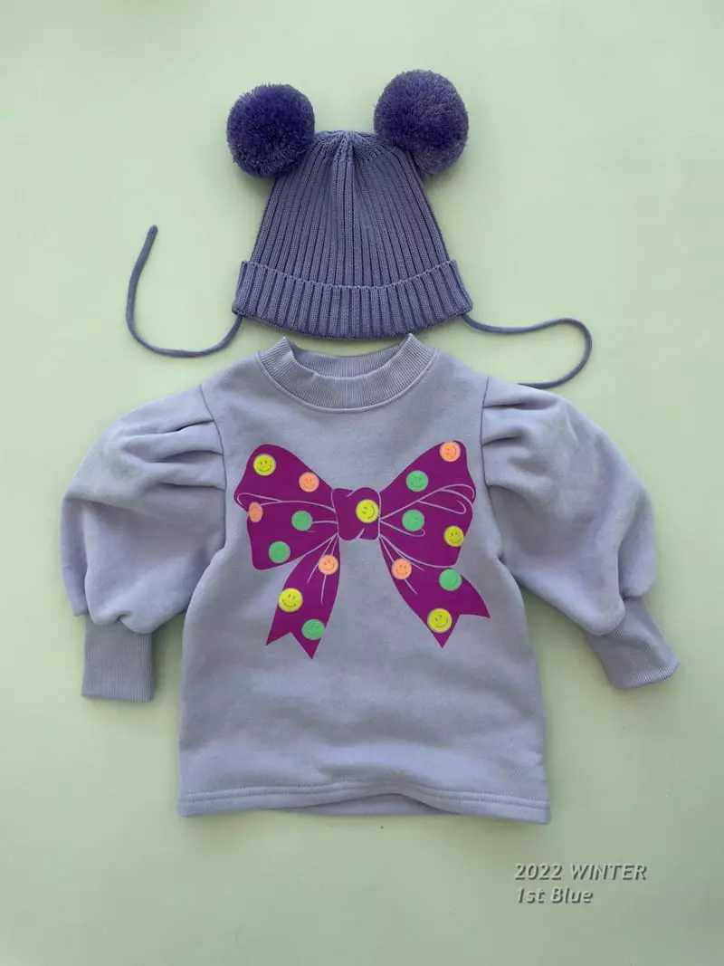 1st Blue - Korean Children Fashion - #designkidswear - Ribbon Smile Tee - 4