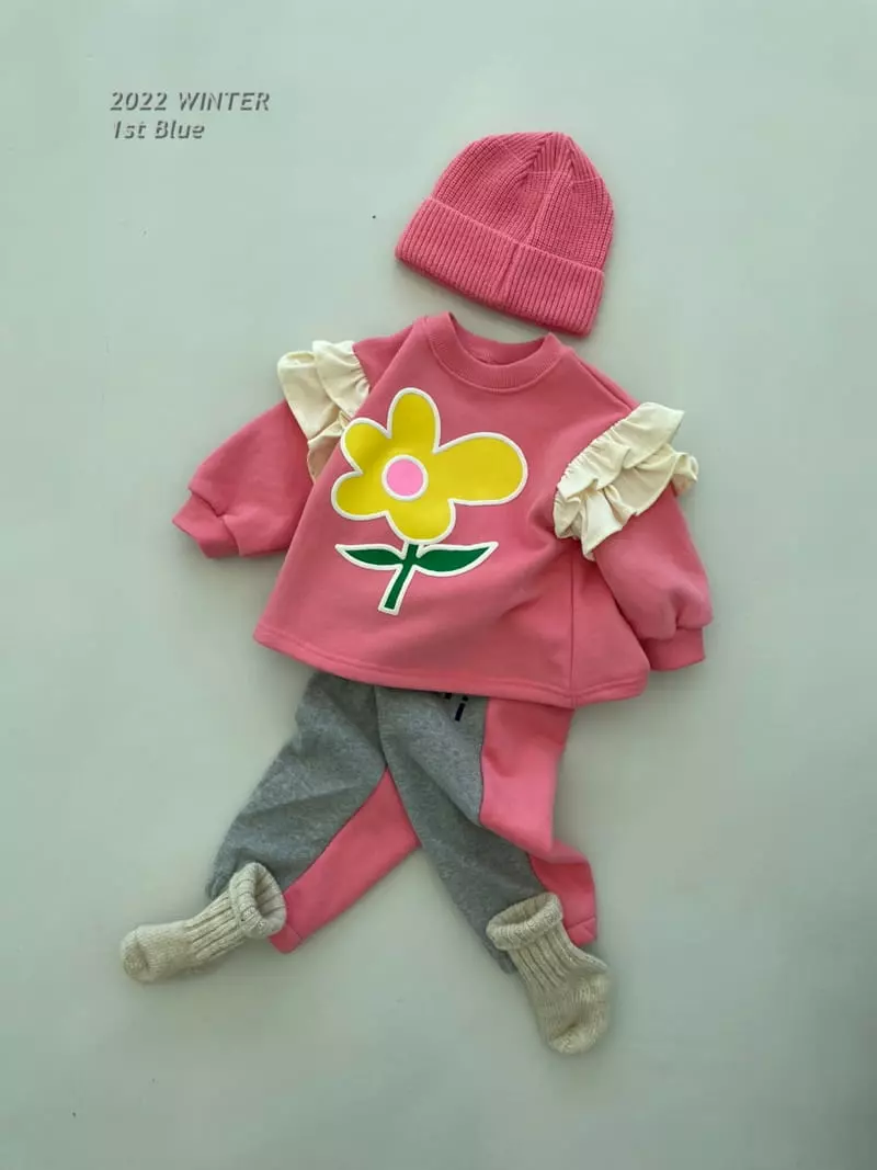 1st Blue - Korean Children Fashion - #discoveringself - 1 Flower Tee - 2