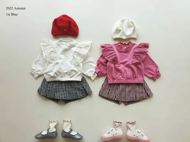 1st Blue - Korean Children Fashion - #fashionkids - Lace Tee - 3