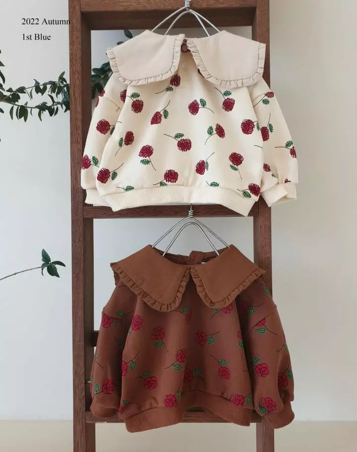 1st Blue - Korean Children Fashion - #fashionkids - Boca Rose Tee