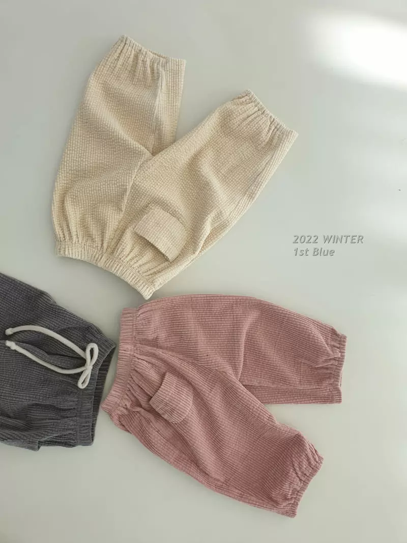 1st Blue - Korean Children Fashion - #fashionkids - Rib Pants