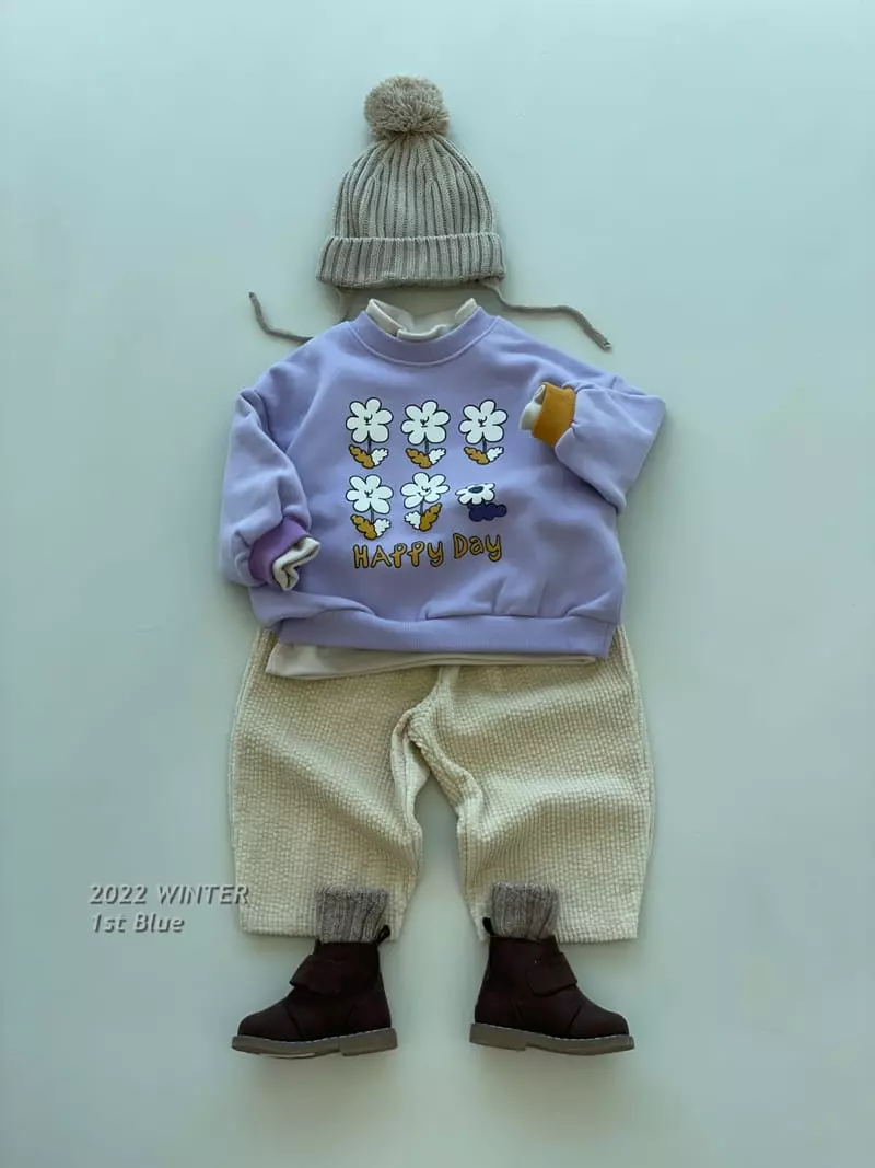 1st Blue - Korean Children Fashion - #fashionkids - Happy Day Sweatshirt - 5