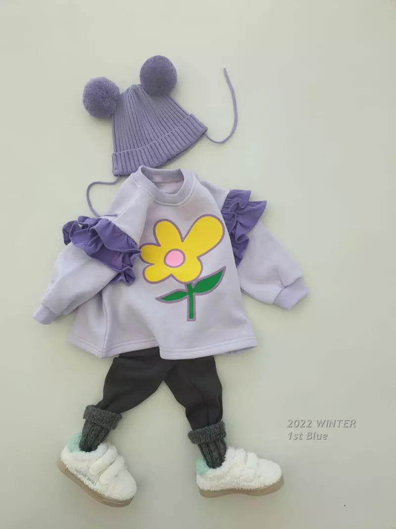 1st Blue - Korean Children Fashion - #fashionkids - 1 Flower Tee - 3