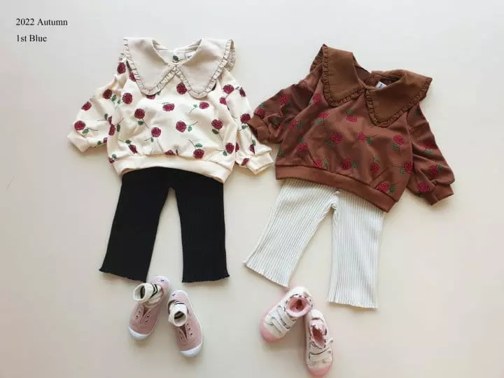 1st Blue - Korean Children Fashion - #kidsshorts - Boca Rose Tee - 2