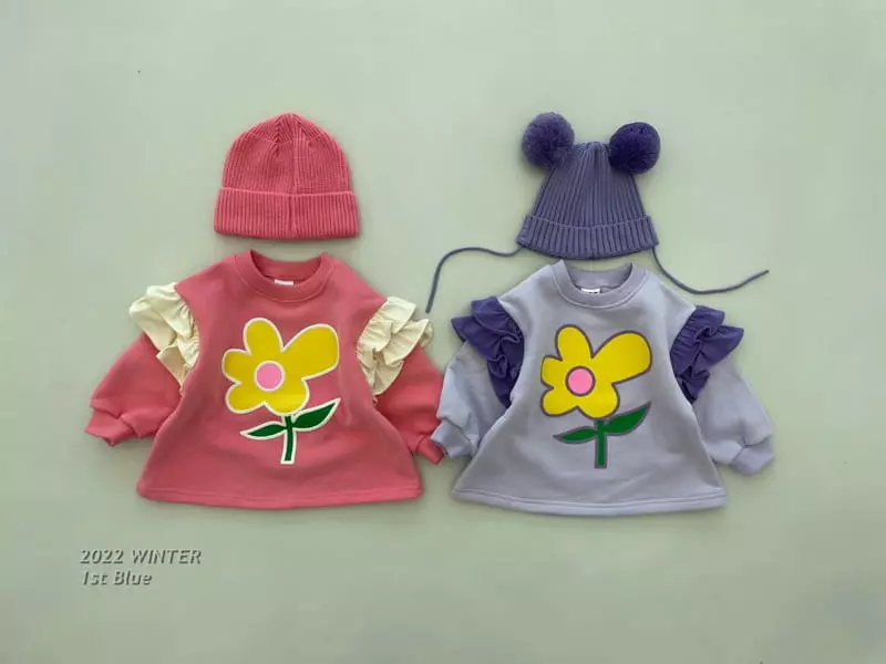 1st Blue - Korean Children Fashion - #fashionkids - 1 Flower Tee - 4
