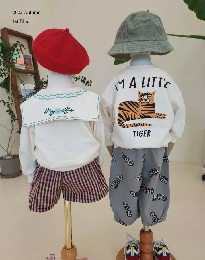 1st Blue - Korean Children Fashion - #kidsstore - Flower Collar Tee - 7
