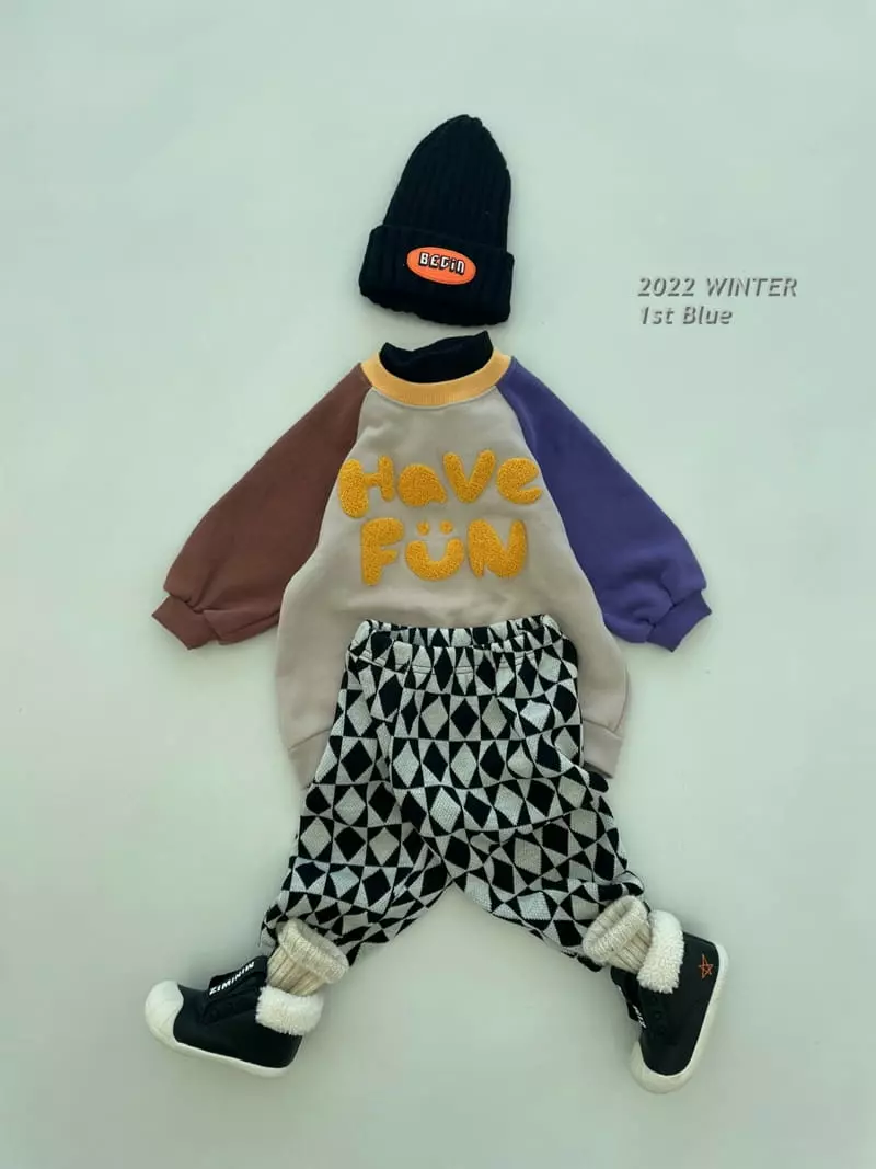 1st Blue - Korean Children Fashion - #kidsstore - Chess Dia Pants - 3