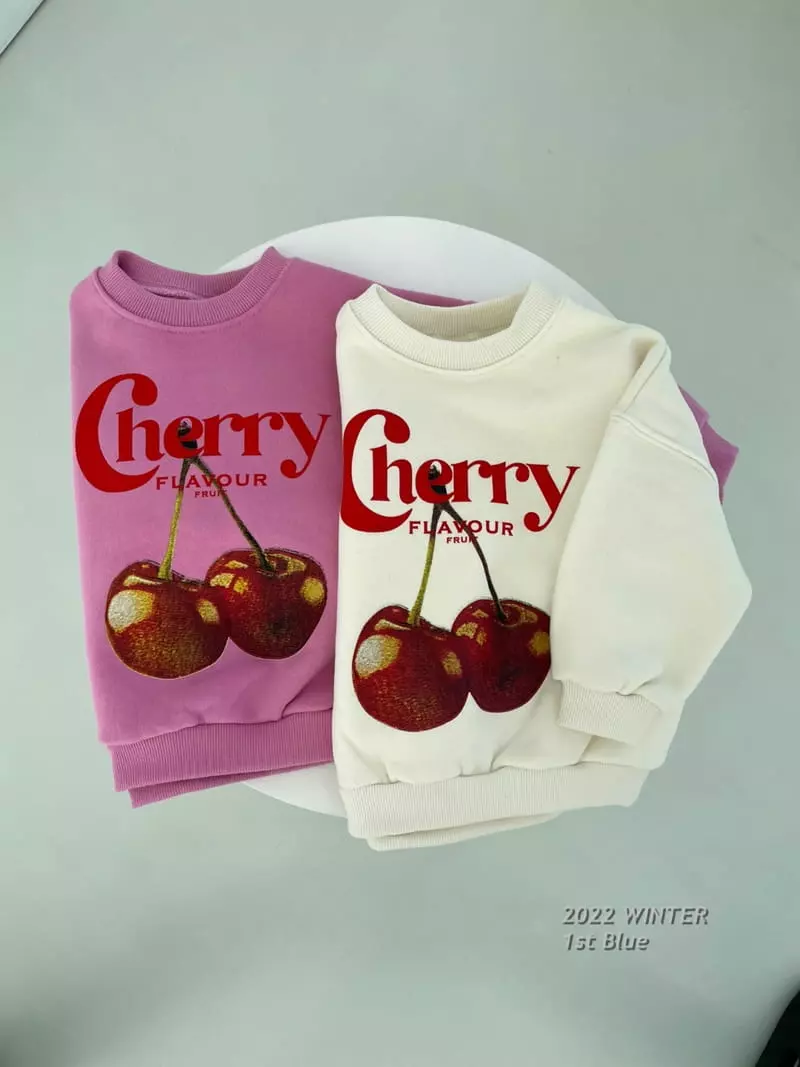 1st Blue - Korean Children Fashion - #kidsstore - Cherry Sweatshirt - 2