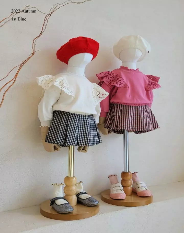 1st Blue - Korean Children Fashion - #kidzfashiontrend - Check Skirt - 7