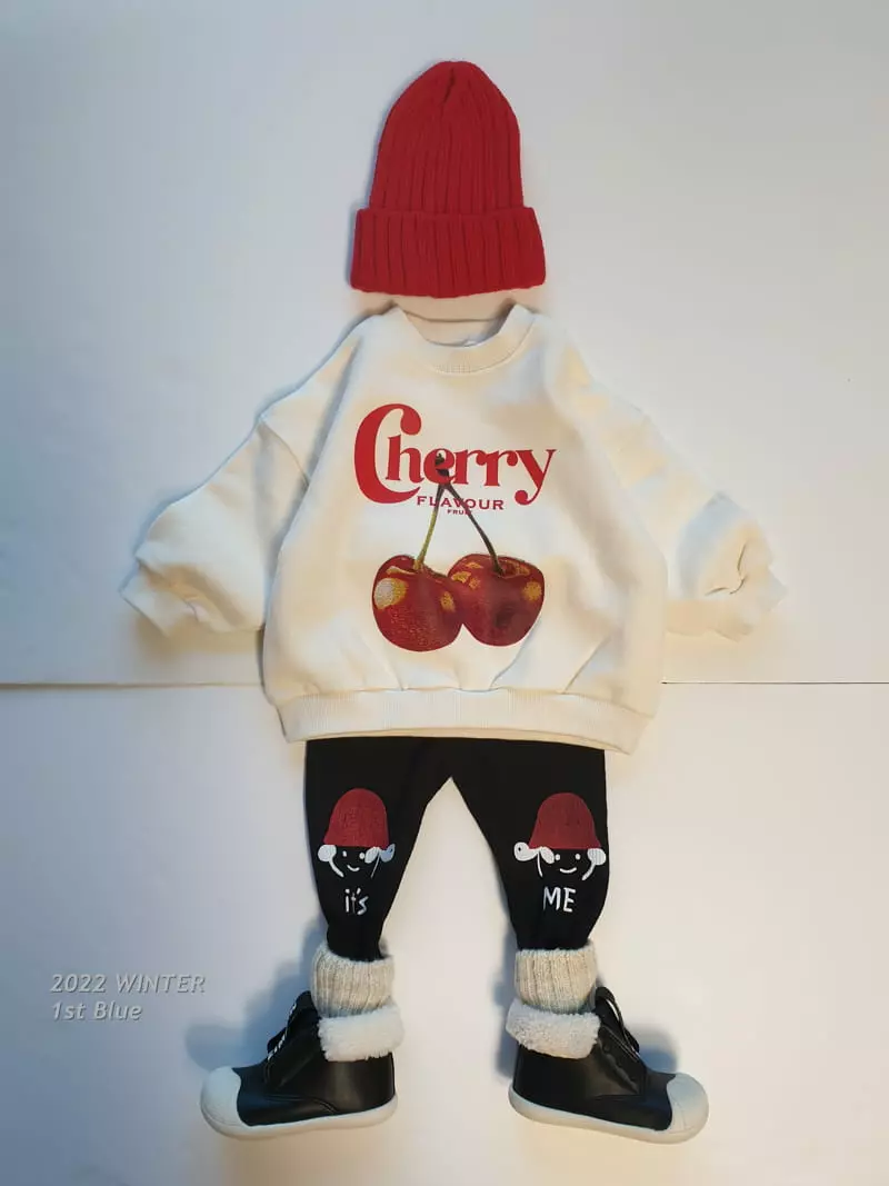 1st Blue - Korean Children Fashion - #kidzfashiontrend - Cherry Sweatshirt - 3