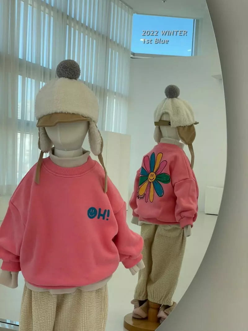 1st Blue - Korean Children Fashion - #littlefashionista - Oh Smile Sweatshirt - 3