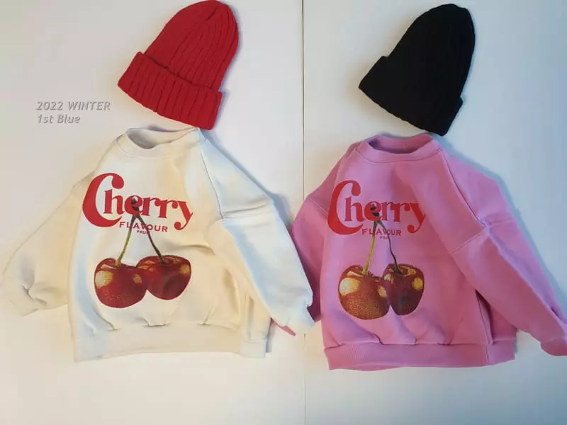 1st Blue - Korean Children Fashion - #littlefashionista - Cherry Sweatshirt - 5