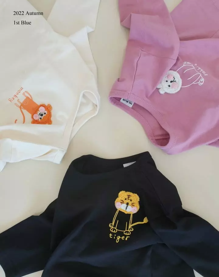 1st Blue - Korean Children Fashion - #minifashionista - Quilting Tee - 5