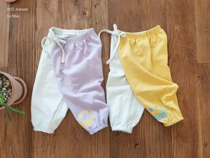 1st Blue - Korean Children Fashion - #prettylittlegirls - Ogu Smile Pants