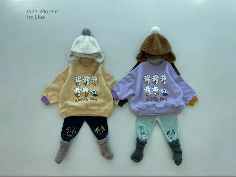 1st Blue - Korean Children Fashion - #minifashionista - Veloure Puppy Leggings - 4