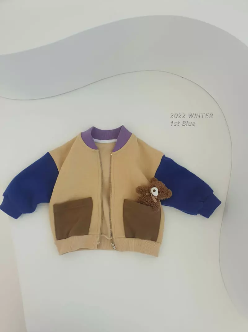 1st Blue - Korean Children Fashion - #prettylittlegirls - Color Fleece Jumper