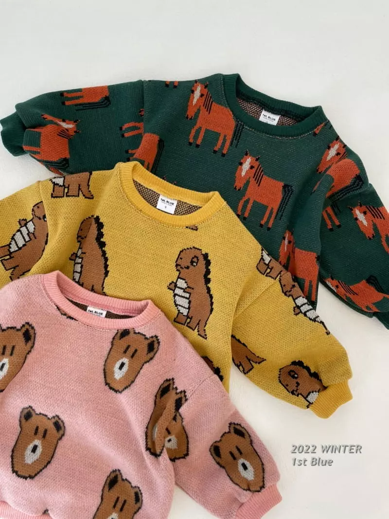1st Blue - Korean Children Fashion - #prettylittlegirls - Jacquard Tee - 7