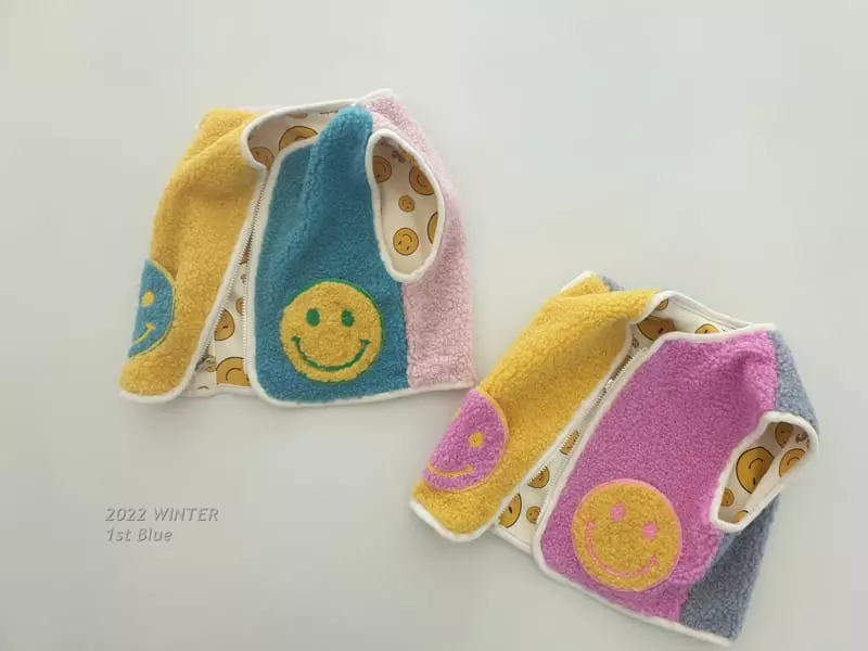 1st Blue - Korean Children Fashion - #prettylittlegirls - Smile Pocket Vest - 6