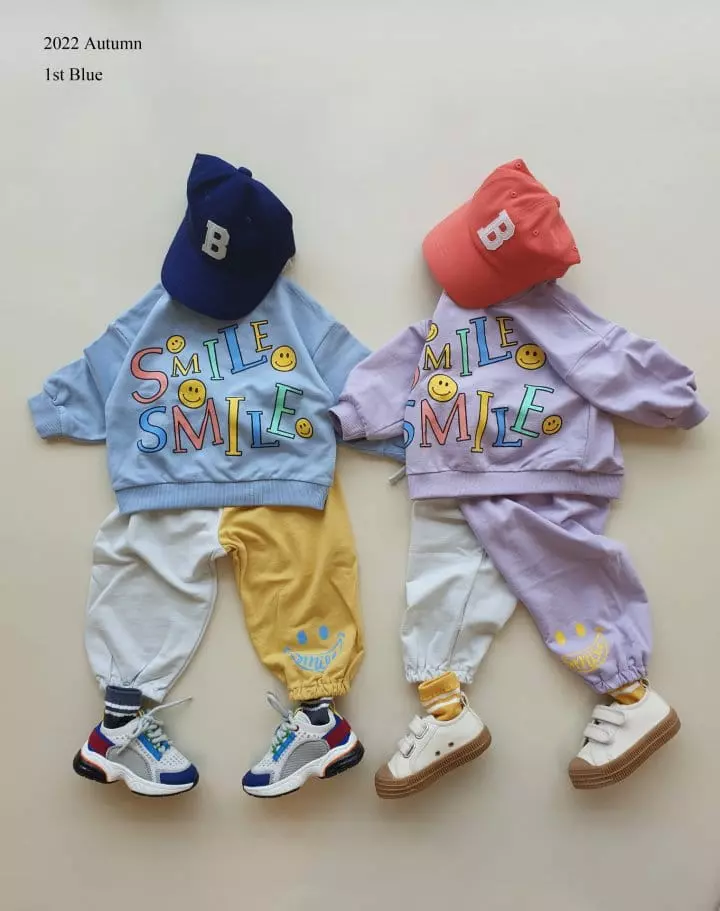1st Blue - Korean Children Fashion - #stylishchildhood - Ogu Smile Tee - 3