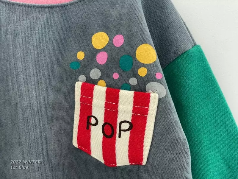 1st Blue - Korean Children Fashion - #stylishchildhood - Color Pop Corn Tee - 5