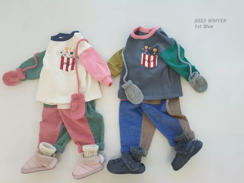 1st Blue - Korean Children Fashion - #stylishchildhood - Color Rib Shorts - 3