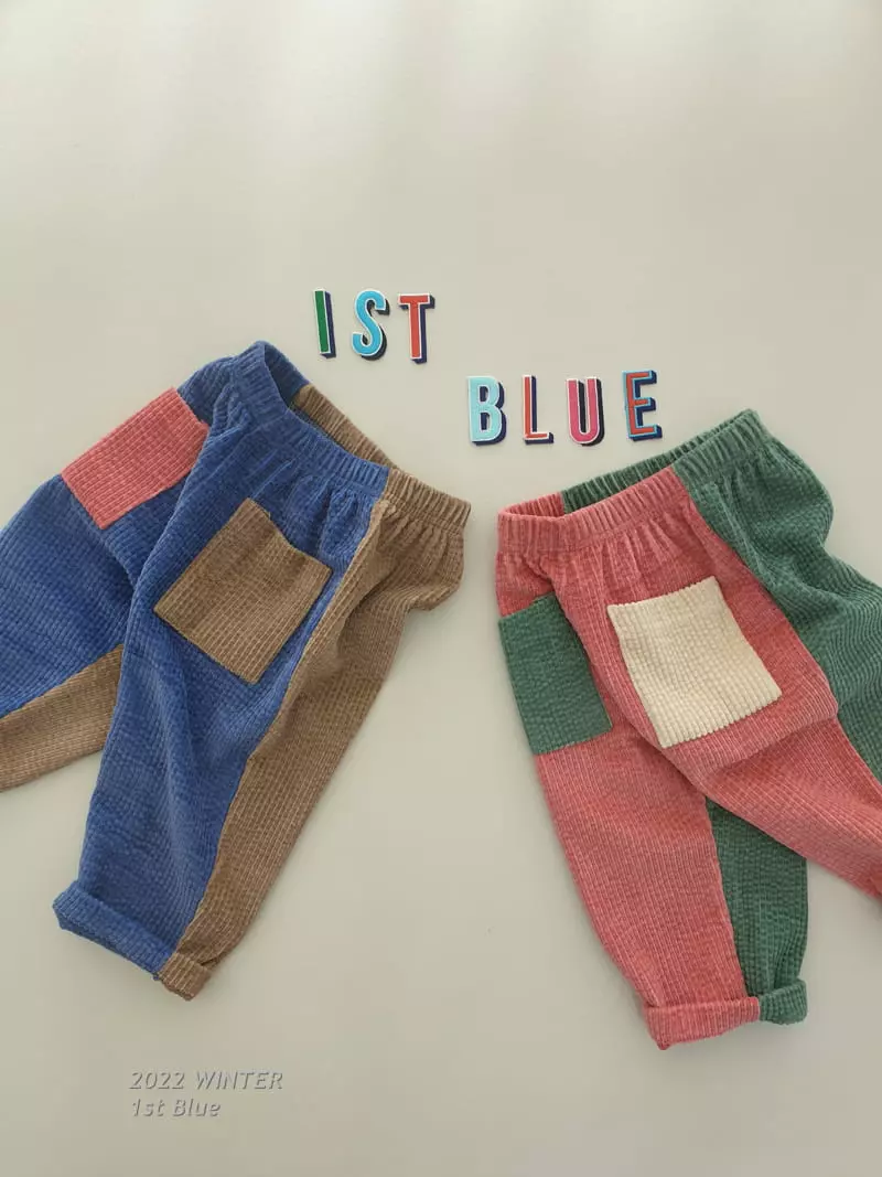 1st Blue - Korean Children Fashion - #todddlerfashion - Color Rib Shorts