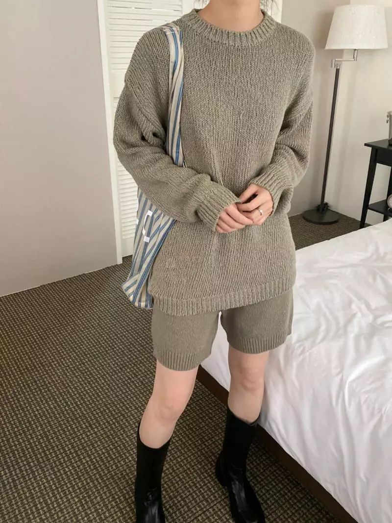 3.Another - Korean Women Fashion - #momslook - Knit Shorts