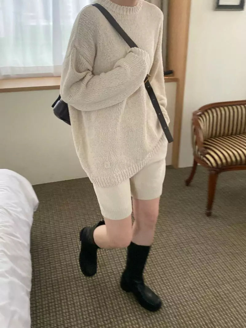 3.Another - Korean Women Fashion - #momslook - R Knit Tee - 3