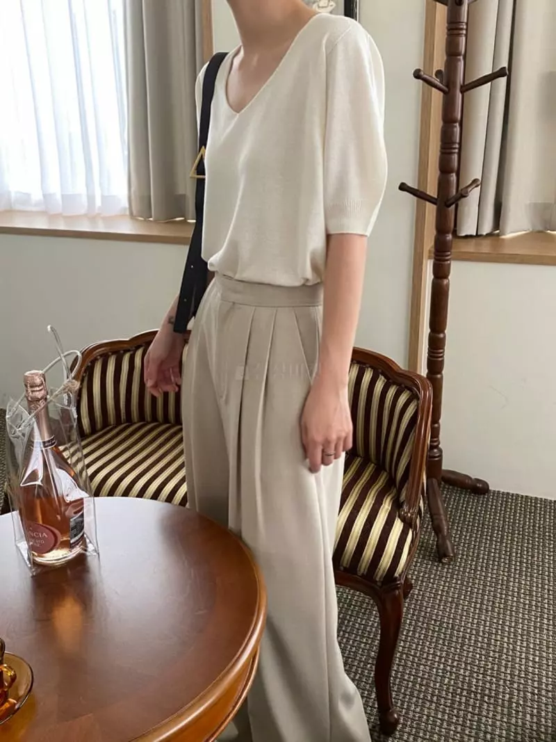 3.Another - Korean Women Fashion - #momslook - Morden Two Tuck Pants - 2