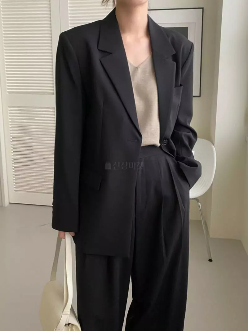 3.Another - Korean Women Fashion - #momslook - Moeden Belted Jacket - 5