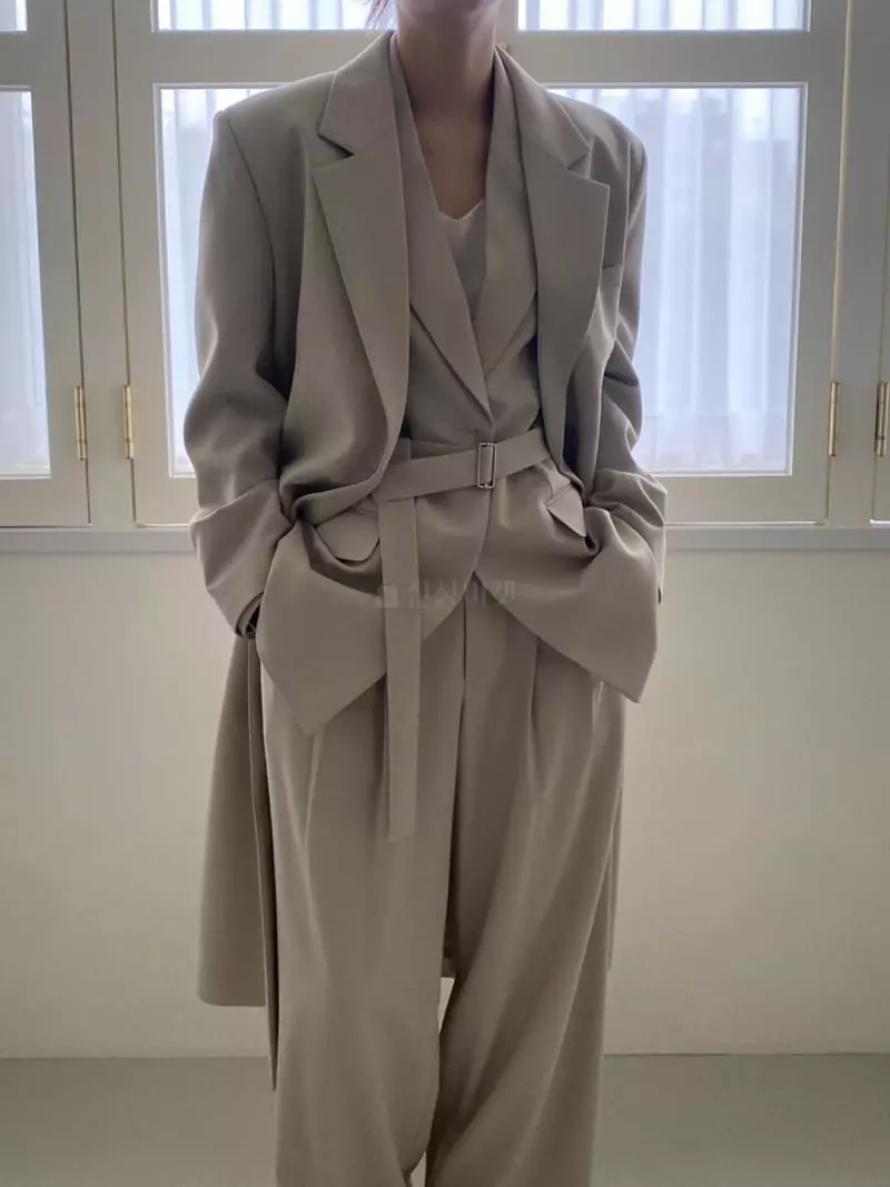 3.Another - Korean Women Fashion - #momslook - Moden Belted Coat - 11
