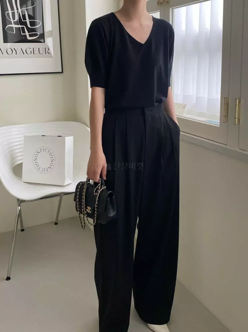 3.Another - Korean Women Fashion - #womensfashion - V Whole Gament Knit Tee - 7