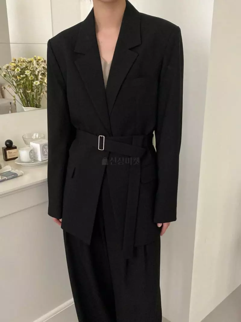 3.Another - Korean Women Fashion - #womensfashion - Moeden Belted Jacket - 2