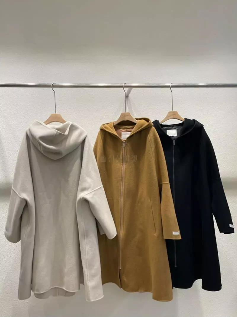 3Rooms - Korean Women Fashion - #womensfashion - Plare Hoody Lon Coat