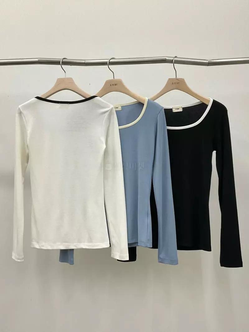 A Point - Korean Women Fashion - #momslook - Color Tee - 2