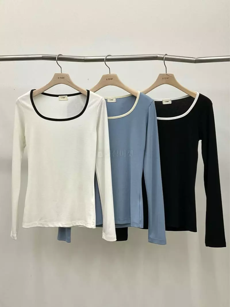 A Point - Korean Women Fashion - #womensfashion - Color Tee