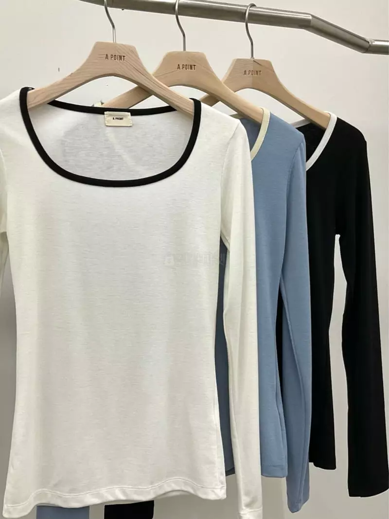 A Point - Korean Women Fashion - #womensfashion - Color Tee - 3