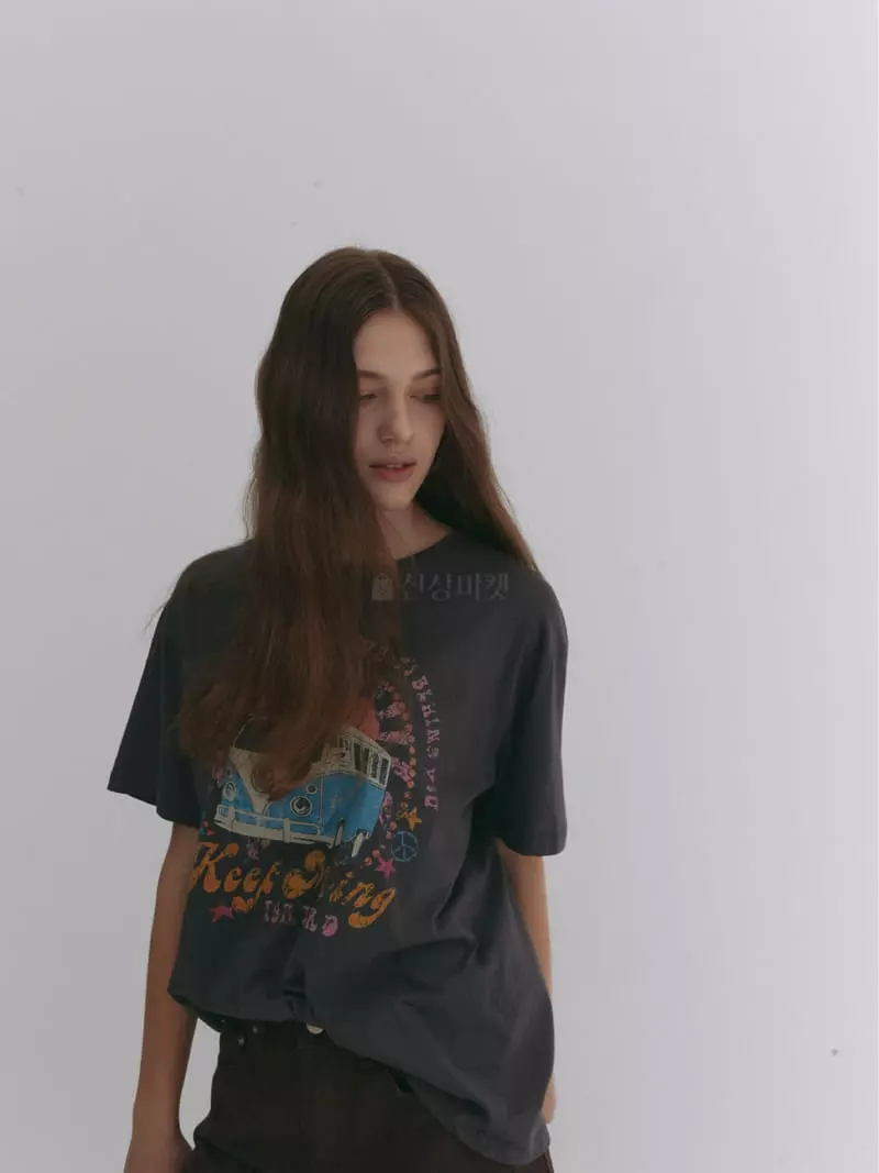 A The A - Korean Women Fashion - #momslook - Moving Washing Tee