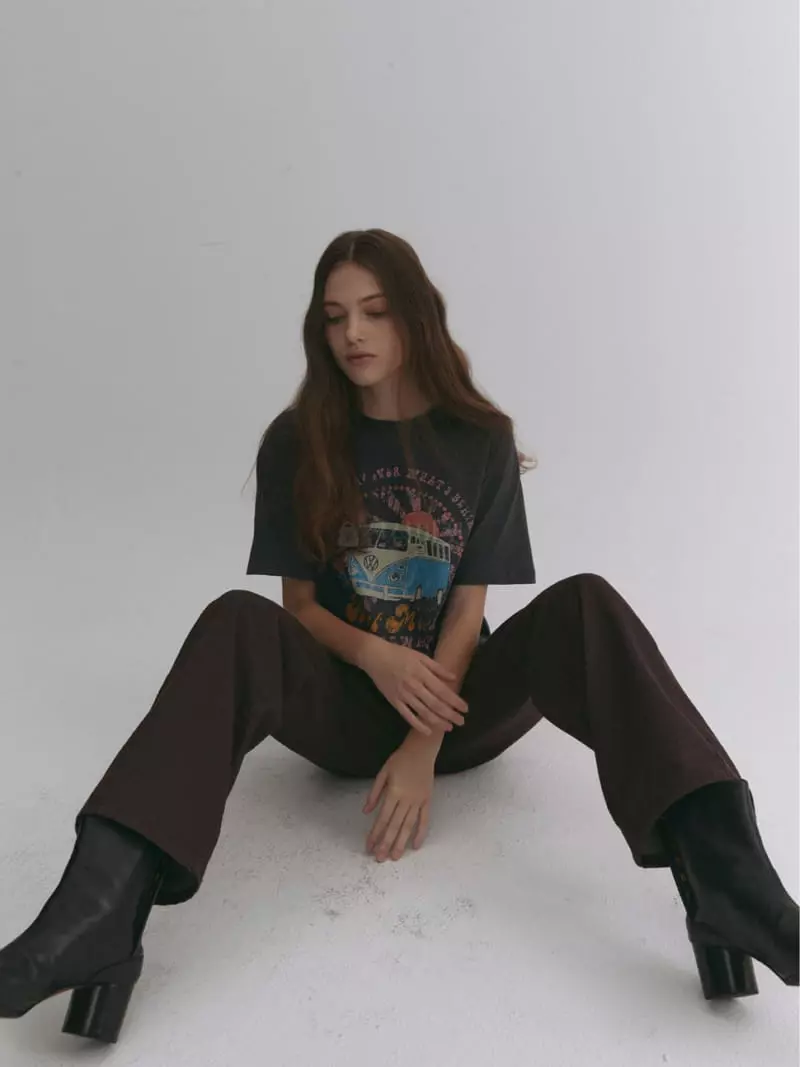 A The A - Korean Women Fashion - #womensfashion - Moving Washing Tee - 2